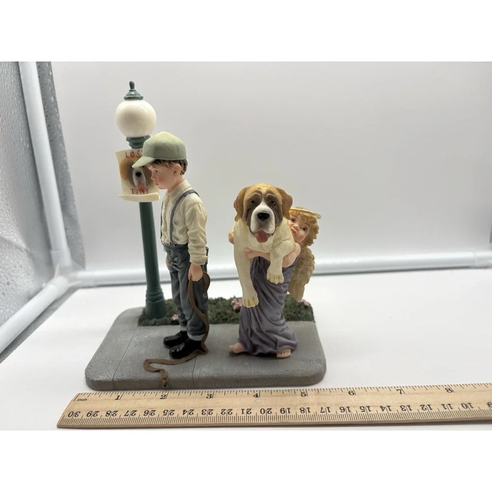 VTG Prayers & Promises Lost and Found Dog Angel Figurine 2001 Retired Demdaco